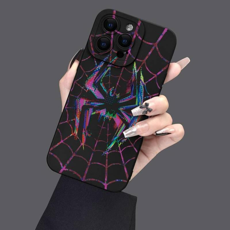 Spider Pattern Design Phone Case, Shockproof Ultra-Thin Protective Cover Mobile Phone Case, Camera Lens All-Inclusive Protective Mobile Phone Soft Case