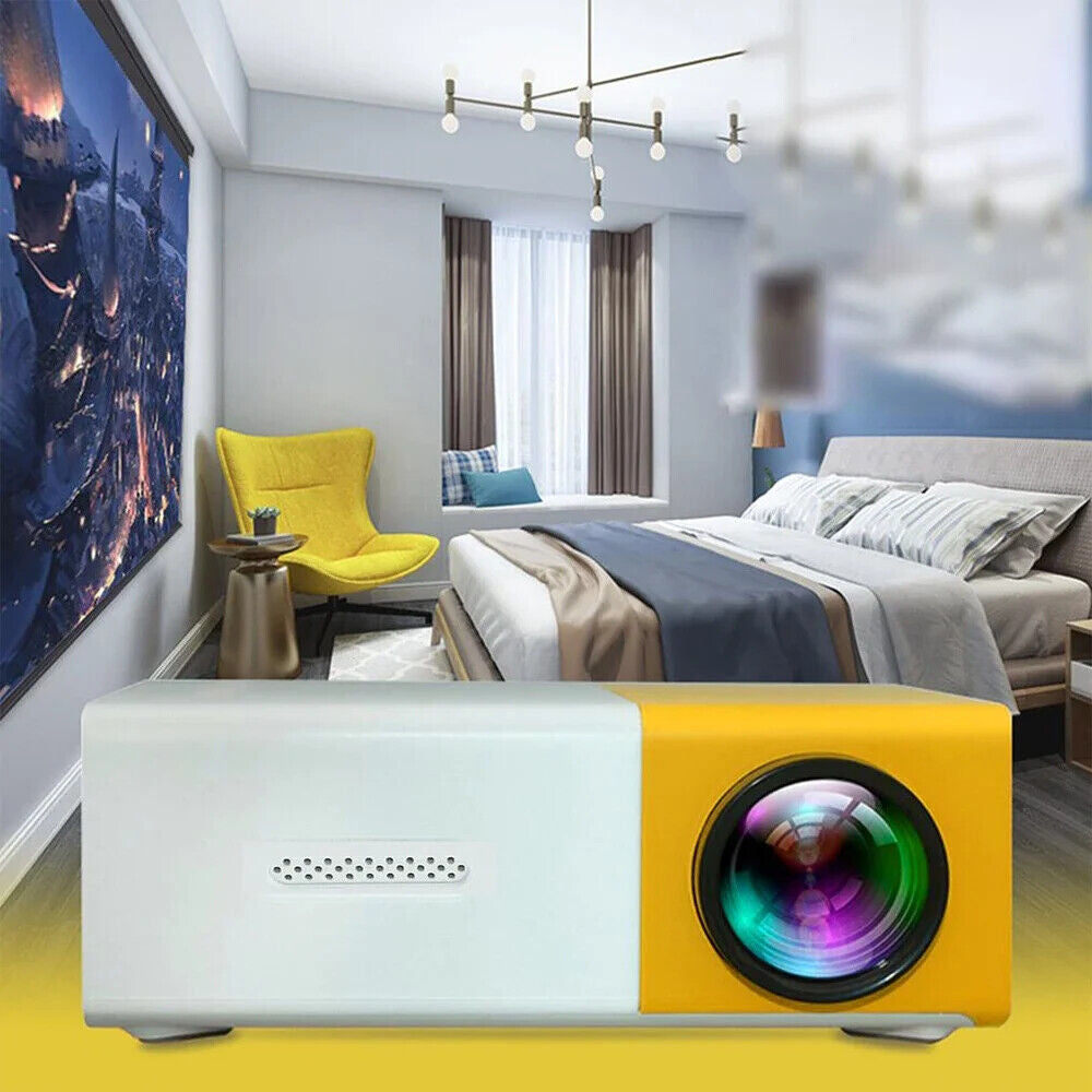 Portable 1080P LED Mini Projector - Transform Your Home into a Cinema with HDMI & USB Connectivity!