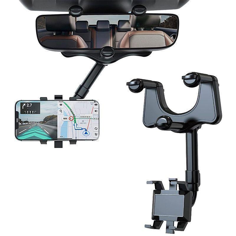 Imoli 360° Rotating Rearview Mirror Phone Holder - Durable, Adjustable, and Universal Design for All Smartphones