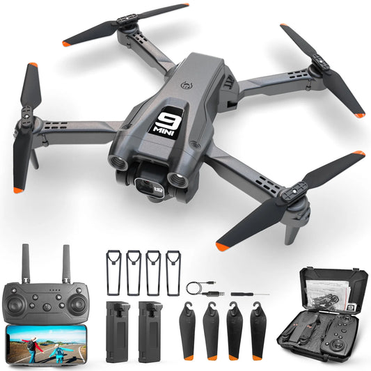 Ultimate Foldable Drone with 1080P HD Camera - Fun for Kids & Beginners, 360° Flip, Waypoint Flight, Includes 2 Batteries!