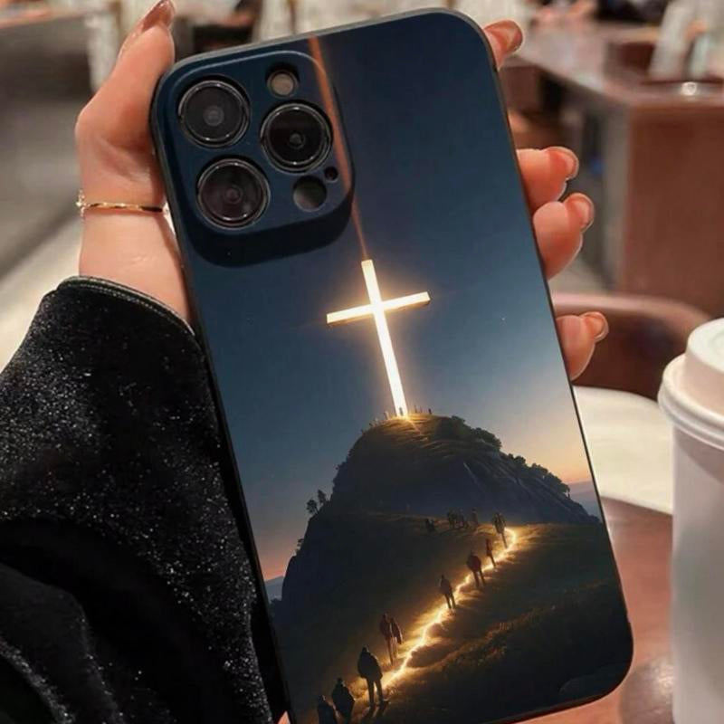 Cross Pattern Phone Case, Anti-Drop Cellphone Protective Case, Total Protective Shockproof Mobile Phone Cover for Iphone 11 12 13 14 15 16 Pro Max