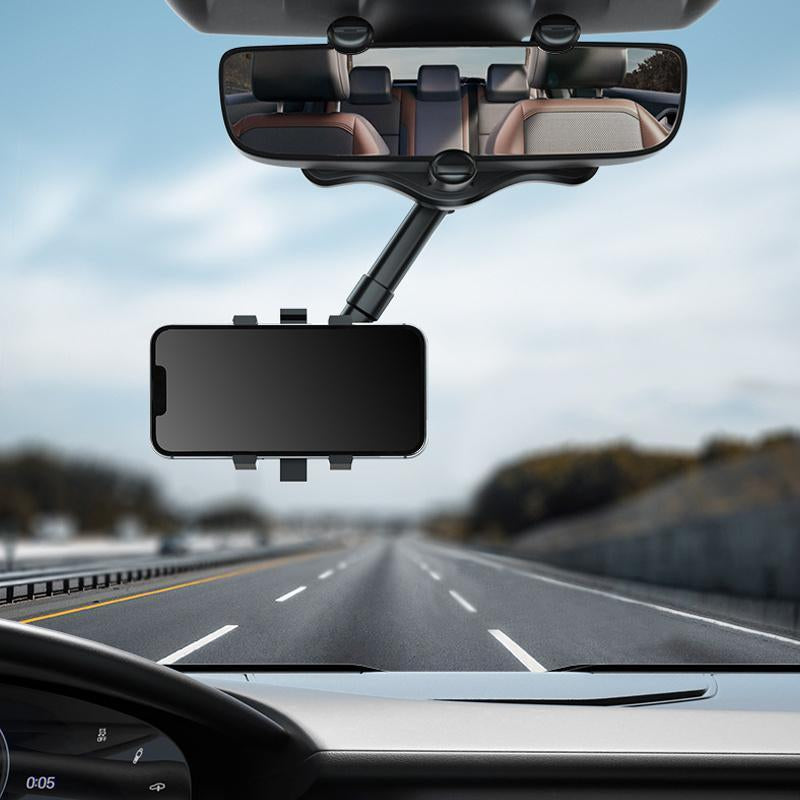 Imoli 360° Rotating Rearview Mirror Phone Holder - Durable, Adjustable, and Universal Design for All Smartphones