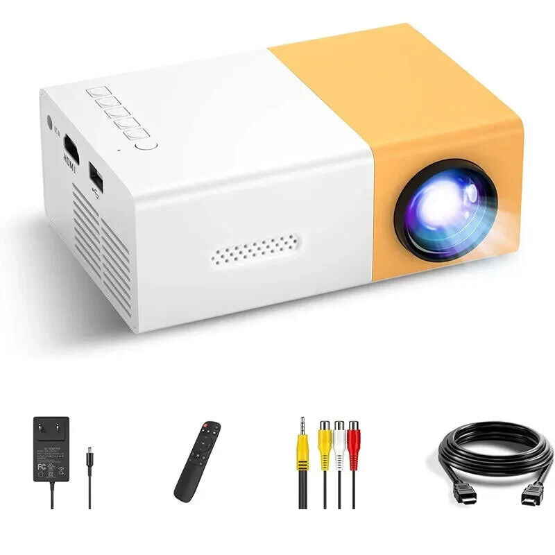 Portable 1080P LED Mini Projector - Transform Your Home into a Cinema with HDMI & USB Connectivity!