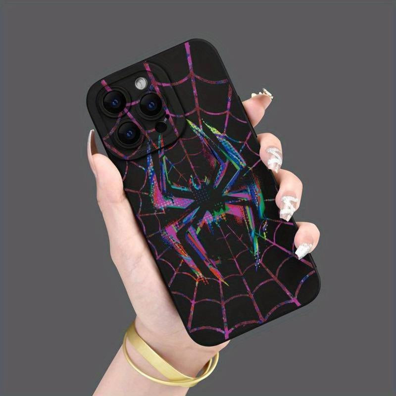 Spider Pattern Design Phone Case, Shockproof Ultra-Thin Protective Cover Mobile Phone Case, Camera Lens All-Inclusive Protective Mobile Phone Soft Case